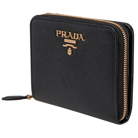 prada black wallet with red lining|authentic prada wallet.